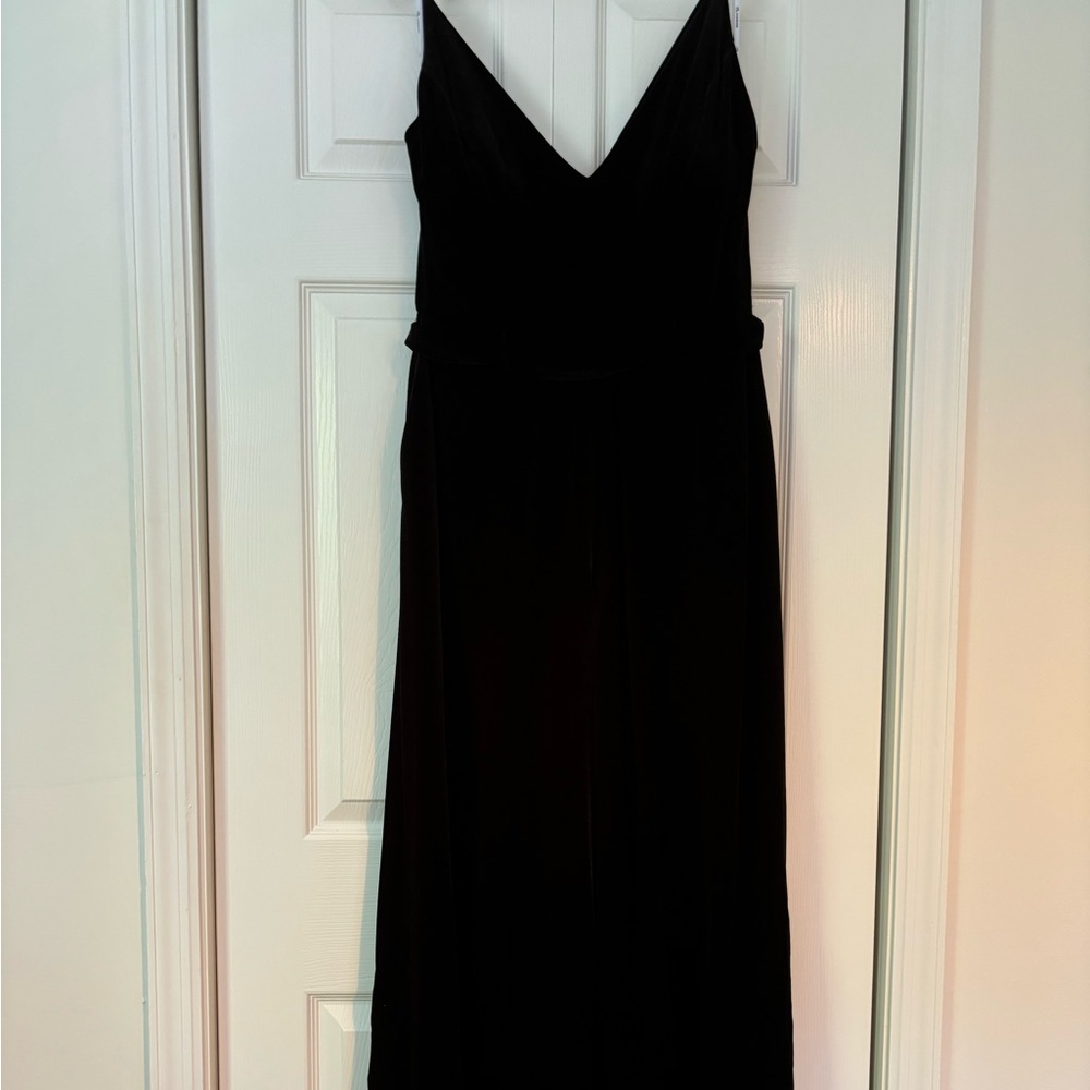 Black Velvet Jumpsuit - Size n16